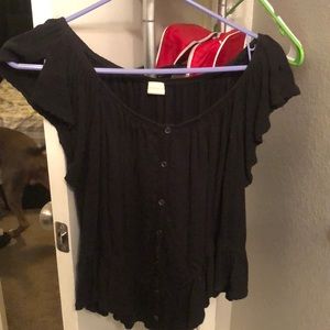 black off the shoulder top